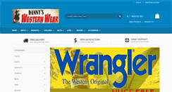 Desktop Screenshot of dannyswesternwear.com