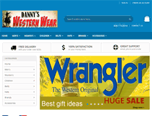 Tablet Screenshot of dannyswesternwear.com